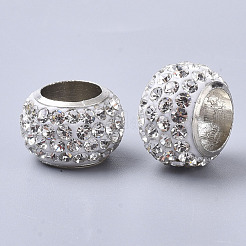 Polymer Clay Rhinestone Beads&nbsp;X-RB-S055-14