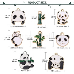 32Pcs 8 Style Alloy Enamel Pendants&nbsp;ENAM-SZ0002-54