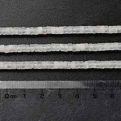 Natural Frosted Angolan Clear Quartz Beads Strands&nbsp;G-P575-B46-4x2mm