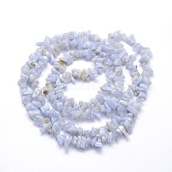 Natural Blue Lace Agates Strands&nbsp;X-G-O049-B-18