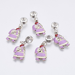 Alloy Enamel European Beads&nbsp;PALLOY-P168-068