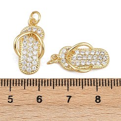 Brass Micro Pave Cubic Zirconia Pendants&nbsp;KK-A269-62G