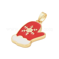 Brass Enamel Pendants&nbsp;KK-B158-01G