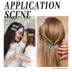 DIY Hair Clips Cross-Stitch Making Kits&nbsp;DIY-WH0304-312
