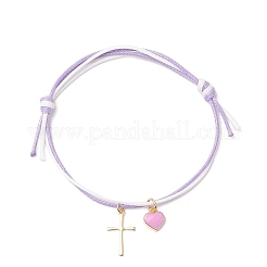 5Pcs Adjustable Waxed Polyester Cord Bracelets&nbsp;BJEW-JB11789