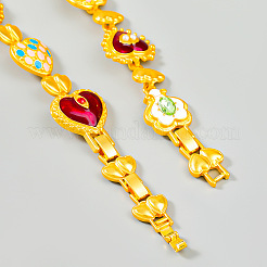 Alloy Enamel Link Necklaces&nbsp;FS-WGF424C-01
