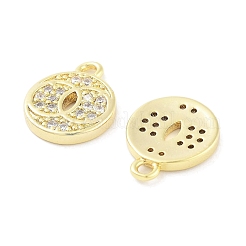 Brass Micro Pave Clear Cubic Zirconia Pendants&nbsp;ZIRC-P120-08G