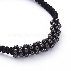 Unisex Adjustable Nylon Thread Braided Bead Bracelets&nbsp;BJEW-JB05137-04