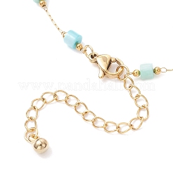 Dyed Disc Natural Shell & 304 Stainless Steel Link Chain Anklets&nbsp;AJEW-AN00728