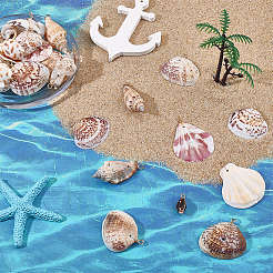 96Pcs 8 Styles Shell Pendants&nbsp;PALLOY-WR00034
