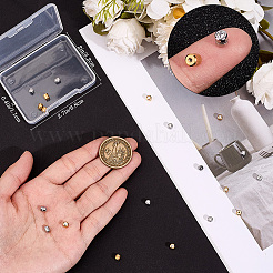 20Pcs 2 Colors 304 Stainless Steel Micro Pave Clear Cubic Zirconia Ear Nuts&nbsp;EJEW-BBC0001-68