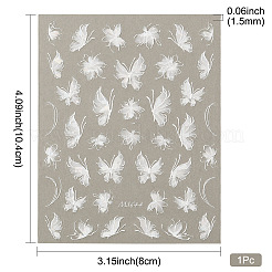 Butterfly Pattern PET Nail Art Stickers&nbsp;MRMJ-WH20017-011A