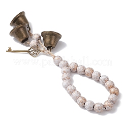 Brass Bell Key Pendant Decorations&nbsp;HJEW-JM04230-02