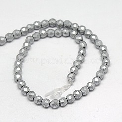 Electroplate Non-magnetic Synthetic Hematite Beads Strands&nbsp;G-J169C-4mm-M