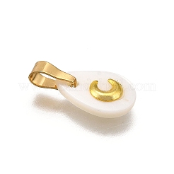 3Pcs 3 Styles Natural Freshwater Shell Geometric Charms&nbsp;PALLOY-JF03514-03