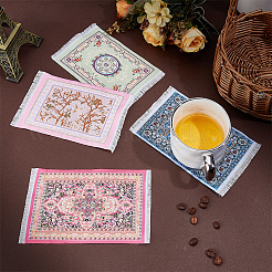 4Pcs 4 Colors Mini Nylon Turkey-Persia Carpet&nbsp;AJEW-GF0015-22