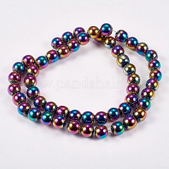 Electroplate Non-magnetic Synthetic Hematite Beads Strands&nbsp;X-G-J169A-8mm-05