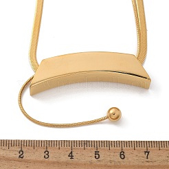 304 Stainless Steel Curved Tube Snake Chain Necklaces for Women&nbsp;NJEW-Z061-04G-02