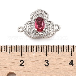 Brass Micro Pave Clear Cubic Zirconia Box Clasps&nbsp;KK-C075-21P