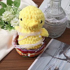 Polyester Flower Lace Ribbon&nbsp;OCOR-WH0097-21