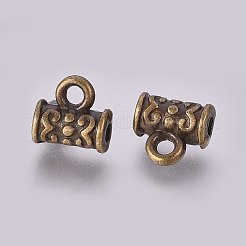 Tibetan Style Alloy Tube Bails&nbsp;X-TIBE-1183-AB-FF