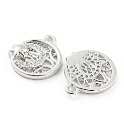 Brass Micro Pave Cubic Zirconia Charms&nbsp;KK-E090-37P