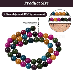 2 Strands Natural White Jade Bead Strands&nbsp;G-PA0002-60