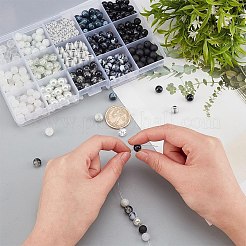Acrylic & Glass Round Beads&nbsp;CCG-PH0001-03