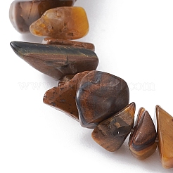 Natural Tiger Eye Chips Beaded Bracelet&nbsp;BJEW-JB09686-03