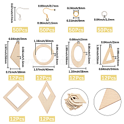 DIY Wooden Dangle Earring Making Kits&nbsp;DIY-SP0005-02