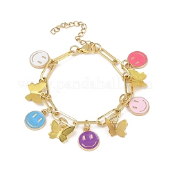 Brass & Alloy Enamel Charm Bracelets&nbsp;BJEW-JB11626