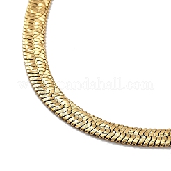 Ion Plating(IP) 304 Stainless Steel Herringbone Chain Necklace&nbsp;NJEW-D045-11G
