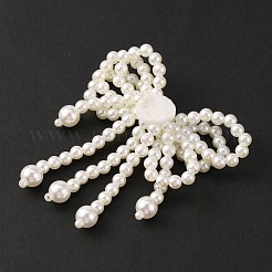 Handmade Imitation Pearl Beaded Bowknot Ornament Accessories&nbsp;DIY-WH0304-367