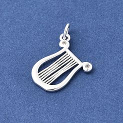 Brass Micro Pave Clear Cubic Zirconia Pendants&nbsp;KK-Z147-18S
