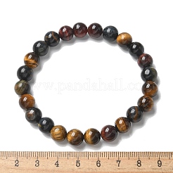 Natural Tiger Eye Bead Stretch Bracelets&nbsp;X-BJEW-K212-B-005