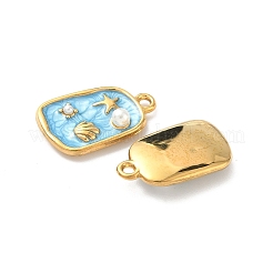304 Stainless Steel Enamel Shell Shape Pendants&nbsp;STAS-I346-05G-01