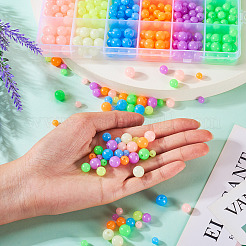 702Pcs 18 Styles Luminous Acrylic Beads&nbsp;MACR-TA0002-09