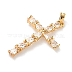 Brass Micro Pave Cubic Zirconia Pendants&nbsp;KK-A281-26A-G