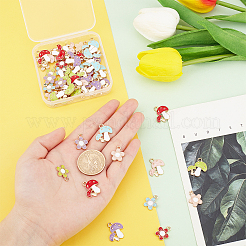 60Pcs 10 Style Alloy Enamel Pendants&nbsp;ENAM-PH0001-99
