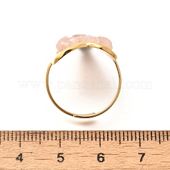 Natural Rose Quartz Chip Finger Rings for Women&nbsp;RJEW-R012-07G