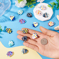 16Pcs 8 Colors Handmade Porcelain Beads&nbsp;PORC-TA0001-19