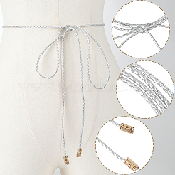 3Pcs 3 Colors Imitation Leather Braided Wrap Chain Belts&nbsp;AJEW-GF0011-99
