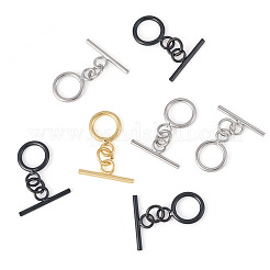 7Pcs Ring Brass Toggle Clasps&nbsp;KK-TADJ0001-22