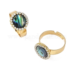 Paua Shell Finger Rings for Women&nbsp;RJEW-JR01101-01