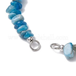 Natural Apatite Chip Nylon Braided Beaded Bracelet Making&nbsp;AJEW-JB01296-07
