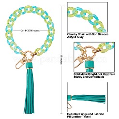 Chain Link Wristlet Keychain&nbsp;HJEW-SW00014-01