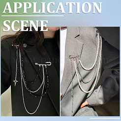 30Pcs Iron Brooch Findings&nbsp;IFIN-SC0002-09