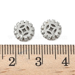 Brass Micro Pave Cubic Zirconia Beads&nbsp;KK-S350-15P