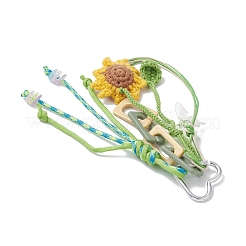 Handmade Woven Woolen Yarn Flower Pendant Decorations&nbsp;HJEW-JM04269