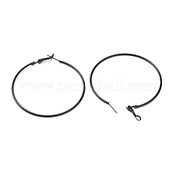 Baking Paint 201 Stainless Steel Hoop Earrings&nbsp;EJEW-P185-C04-01